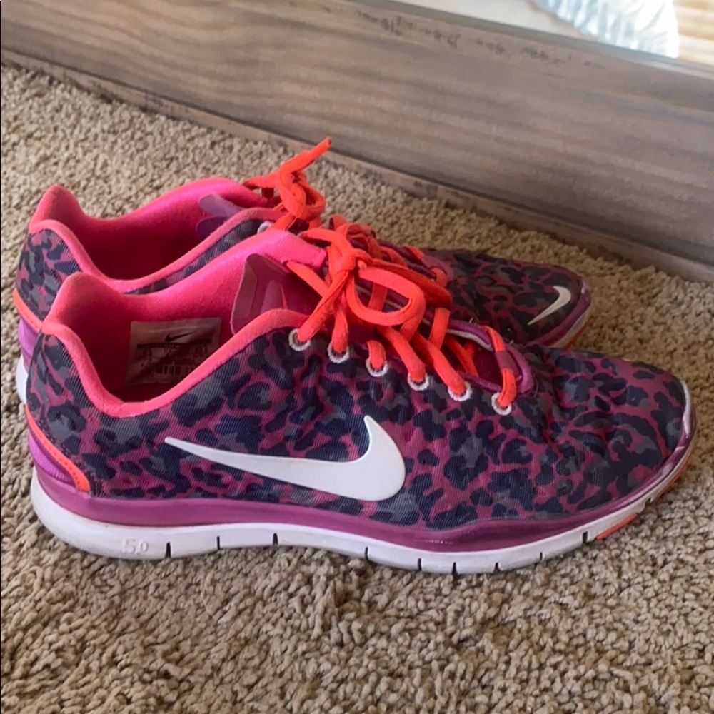 Leopard and pink Nike Sneakers